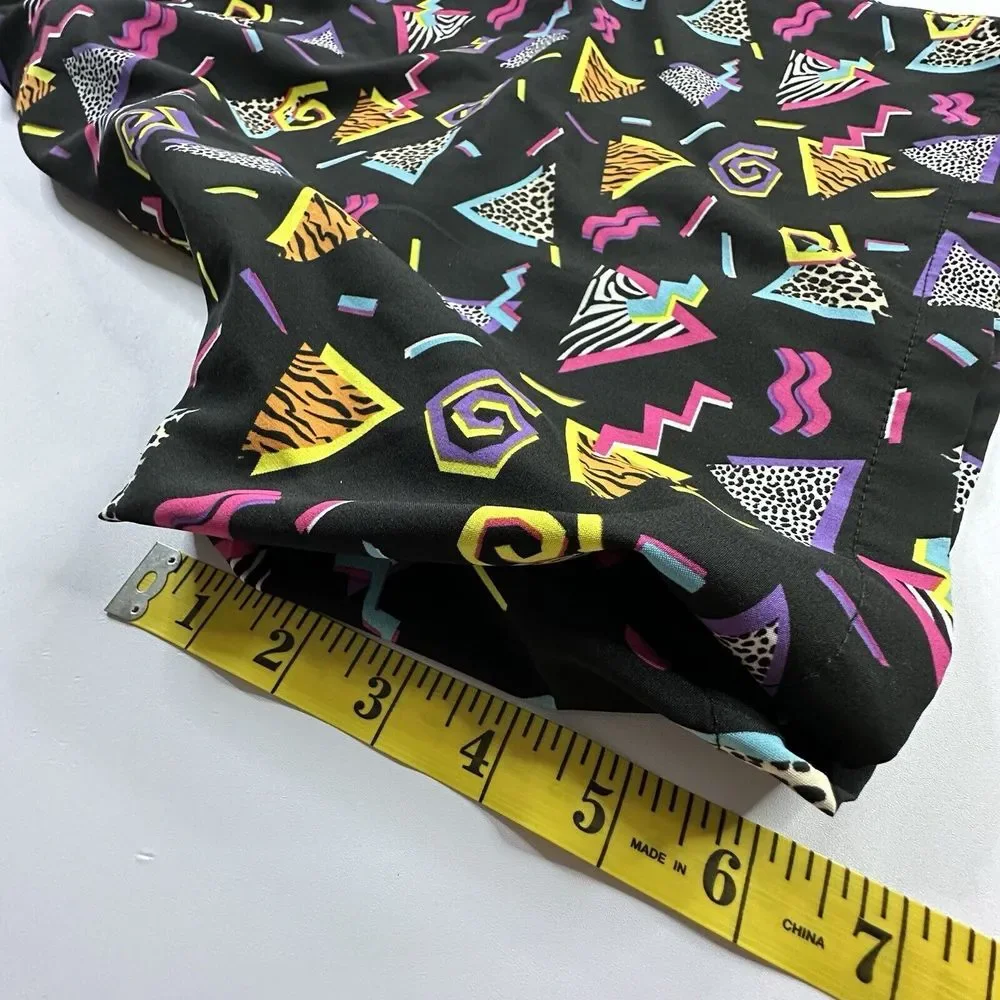Surf Society 90's Geometric Style Swim Shorts Mens Large*‎